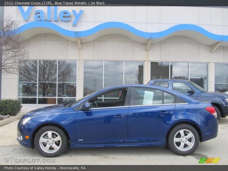 Blue Topaz Metallic / Jet Black 2012 Chevrolet Cruze LT/RS