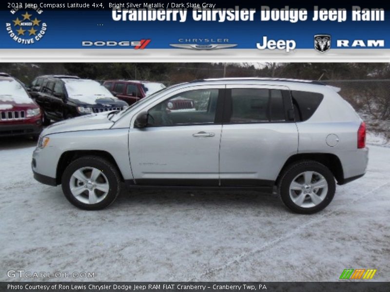 Bright Silver Metallic / Dark Slate Gray 2013 Jeep Compass Latitude 4x4