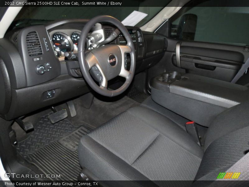 Ebony Interior - 2012 Sierra 2500HD SLE Crew Cab 