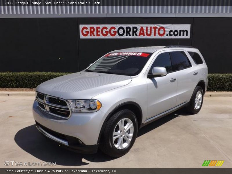 Bright Silver Metallic / Black 2013 Dodge Durango Crew