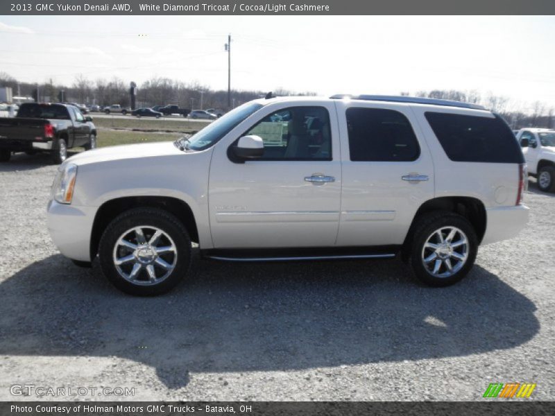 White Diamond Tricoat / Cocoa/Light Cashmere 2013 GMC Yukon Denali AWD