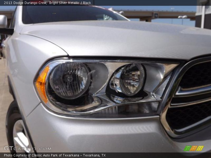 Bright Silver Metallic / Black 2013 Dodge Durango Crew