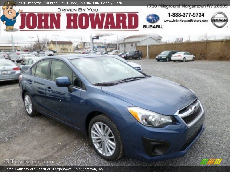 Marine Blue Pearl / Black 2013 Subaru Impreza 2.0i Premium 4 Door