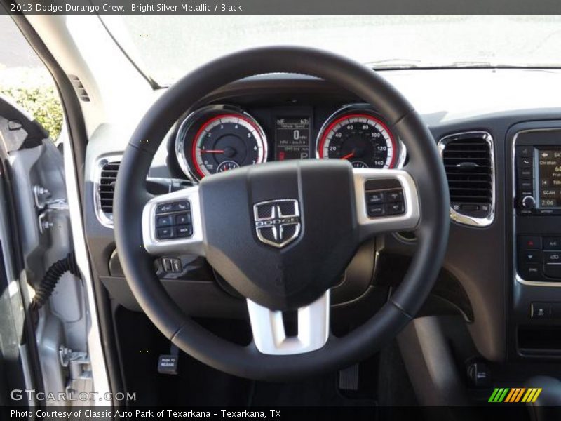 Bright Silver Metallic / Black 2013 Dodge Durango Crew