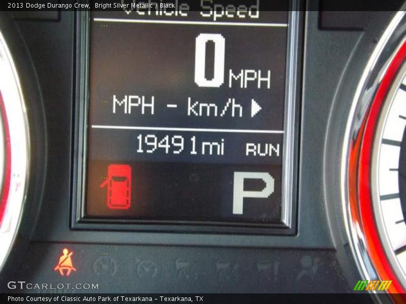 Bright Silver Metallic / Black 2013 Dodge Durango Crew