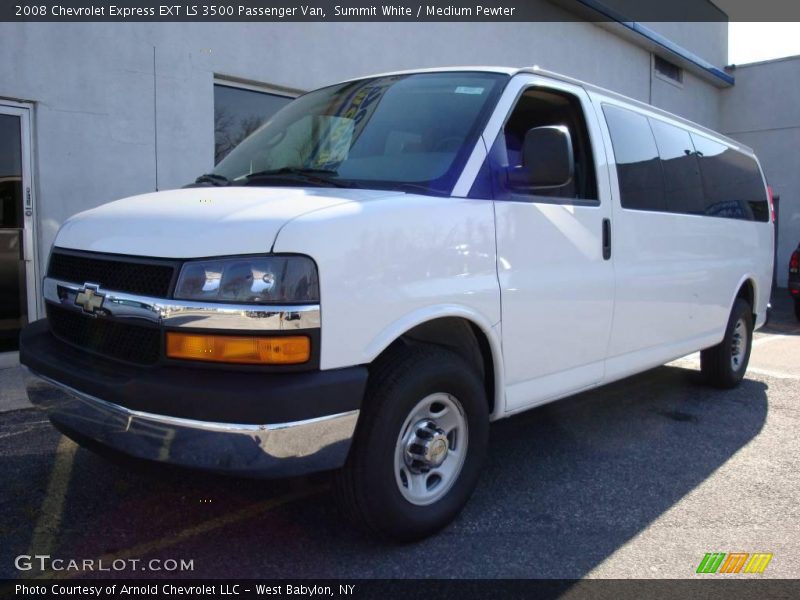 Summit White / Medium Pewter 2008 Chevrolet Express EXT LS 3500 Passenger Van
