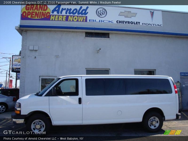 Summit White / Medium Pewter 2008 Chevrolet Express EXT LS 3500 Passenger Van