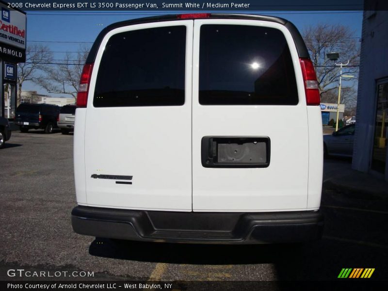 Summit White / Medium Pewter 2008 Chevrolet Express EXT LS 3500 Passenger Van