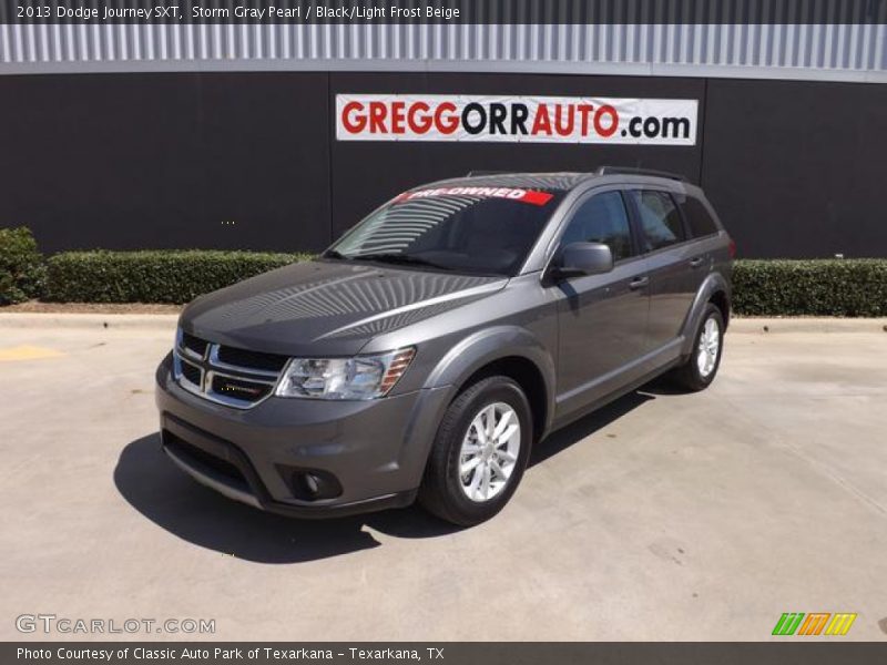 Storm Gray Pearl / Black/Light Frost Beige 2013 Dodge Journey SXT