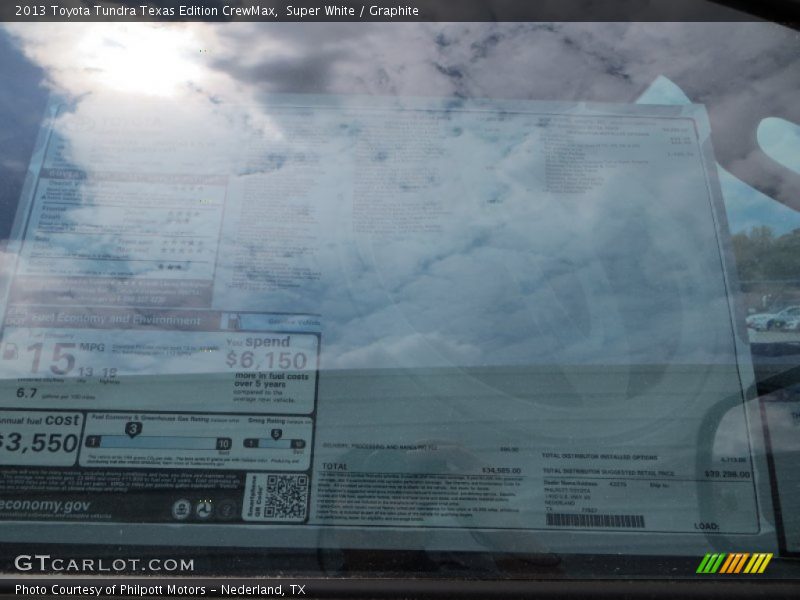 Super White / Graphite 2013 Toyota Tundra Texas Edition CrewMax