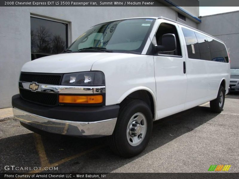 Summit White / Medium Pewter 2008 Chevrolet Express EXT LS 3500 Passenger Van