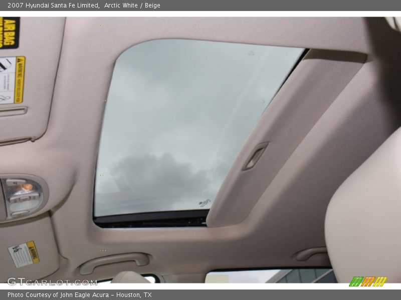 Arctic White / Beige 2007 Hyundai Santa Fe Limited