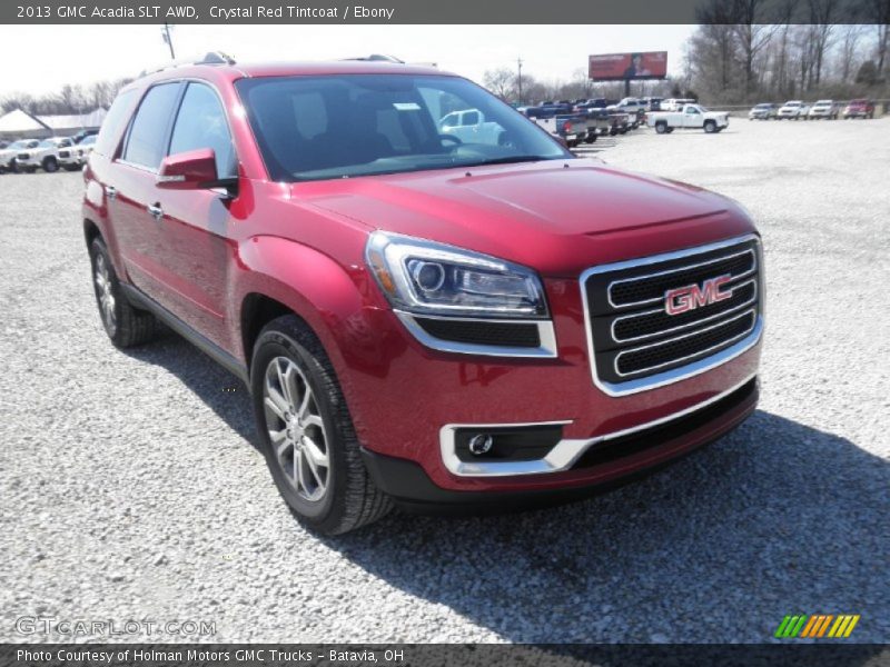 Crystal Red Tintcoat / Ebony 2013 GMC Acadia SLT AWD