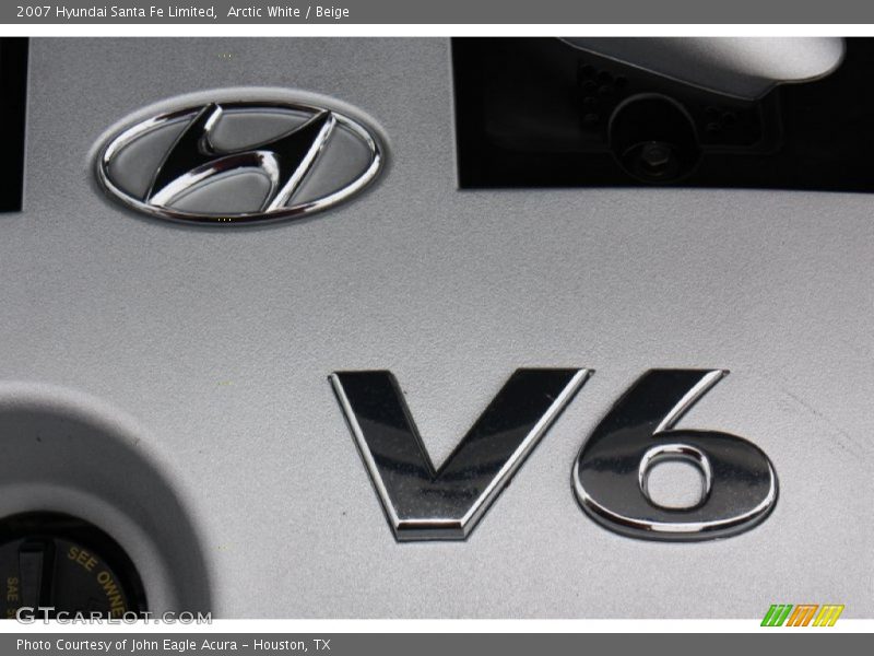 Arctic White / Beige 2007 Hyundai Santa Fe Limited