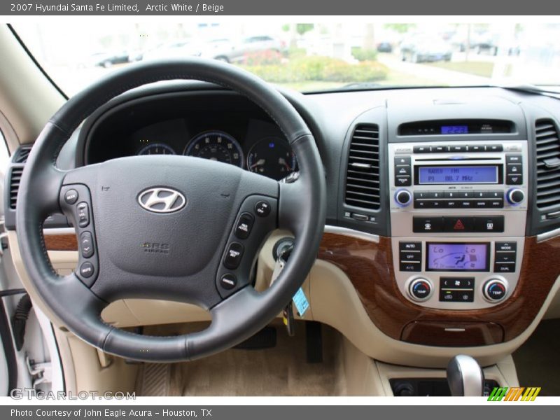 Arctic White / Beige 2007 Hyundai Santa Fe Limited