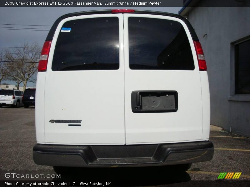 Summit White / Medium Pewter 2008 Chevrolet Express EXT LS 3500 Passenger Van