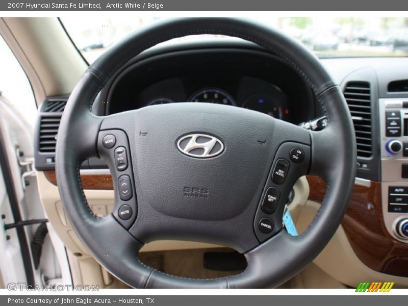 Arctic White / Beige 2007 Hyundai Santa Fe Limited