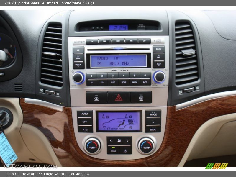 Arctic White / Beige 2007 Hyundai Santa Fe Limited