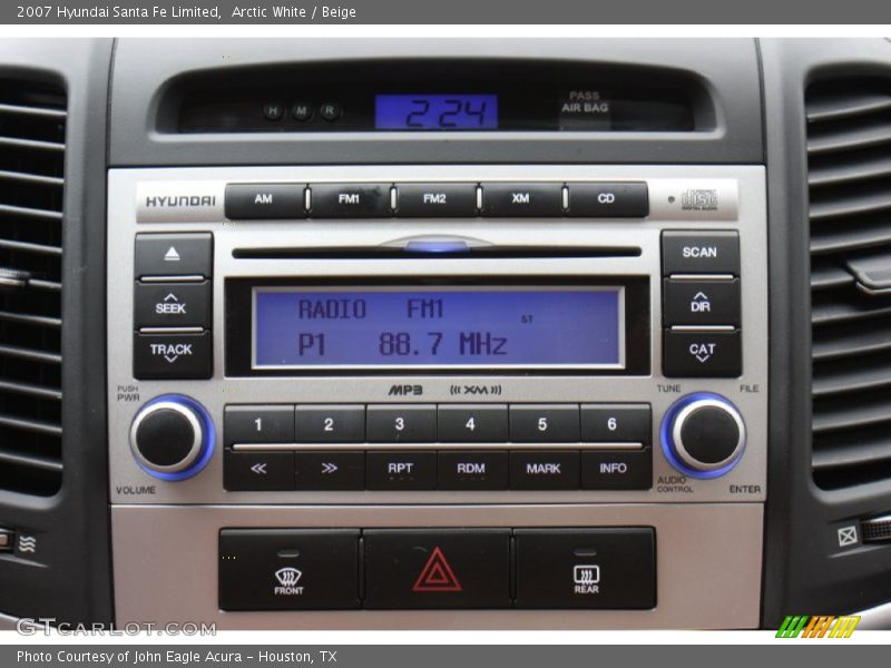 Arctic White / Beige 2007 Hyundai Santa Fe Limited