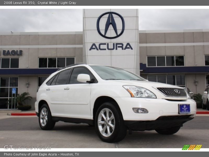Crystal White / Light Gray 2008 Lexus RX 350