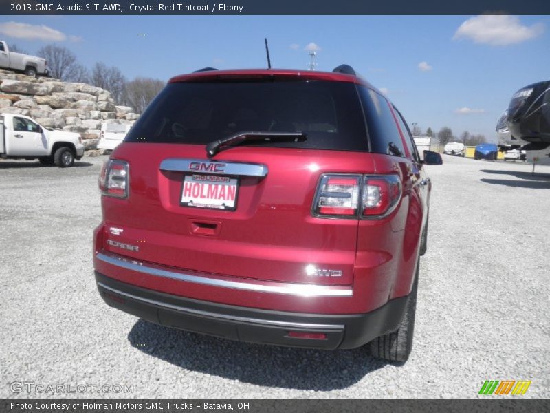 Crystal Red Tintcoat / Ebony 2013 GMC Acadia SLT AWD