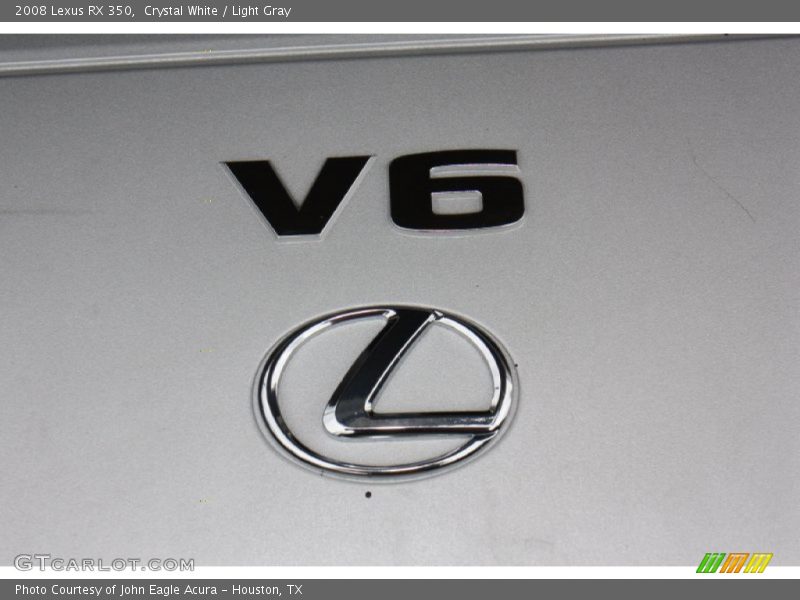 Crystal White / Light Gray 2008 Lexus RX 350