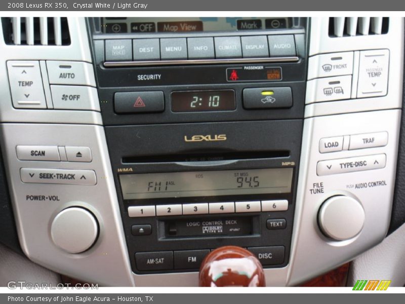 Controls of 2008 RX 350