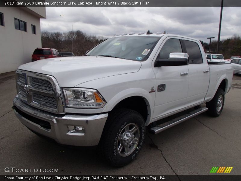 Bright White / Black/Cattle Tan 2013 Ram 2500 Laramie Longhorn Crew Cab 4x4