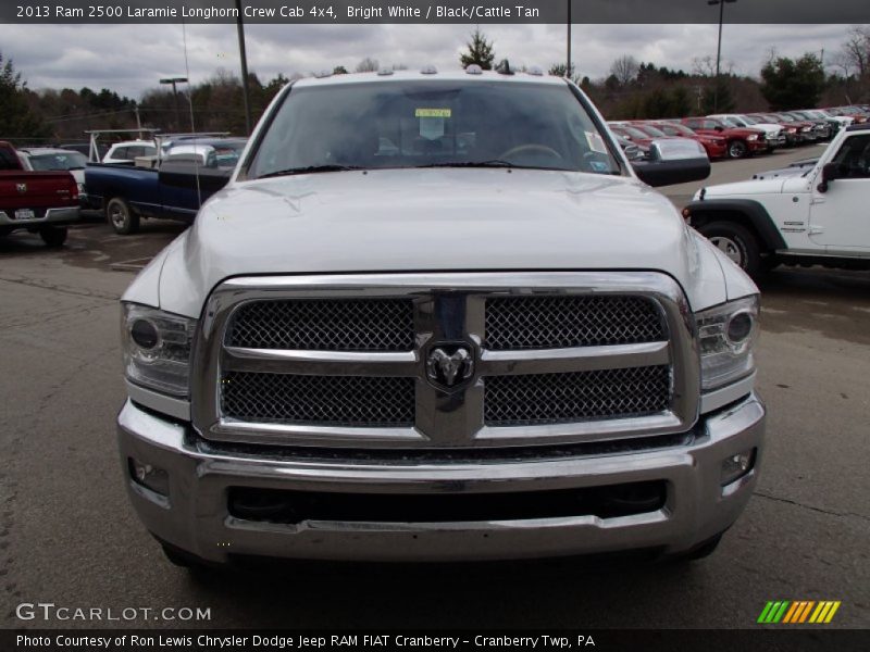 Bright White / Black/Cattle Tan 2013 Ram 2500 Laramie Longhorn Crew Cab 4x4