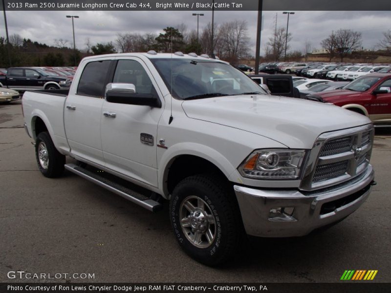 Bright White / Black/Cattle Tan 2013 Ram 2500 Laramie Longhorn Crew Cab 4x4