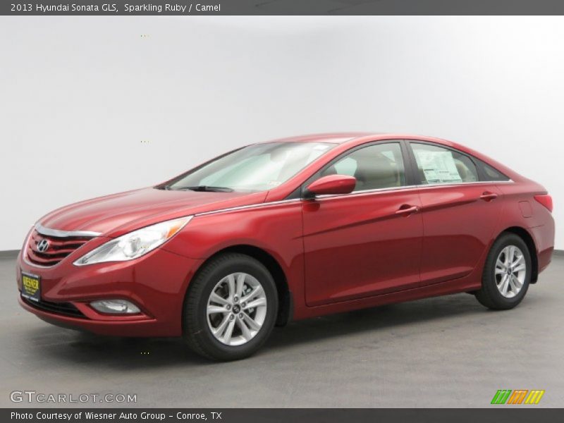 Sparkling Ruby / Camel 2013 Hyundai Sonata GLS