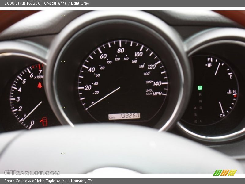 Crystal White / Light Gray 2008 Lexus RX 350