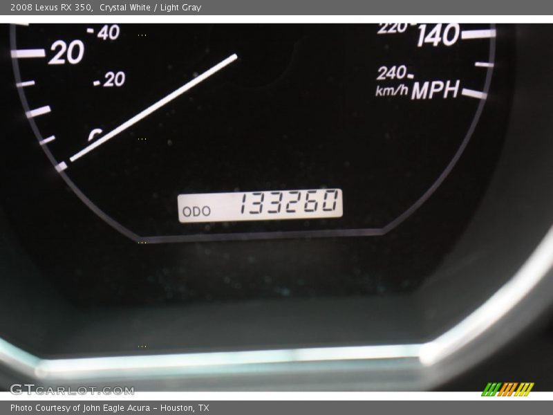 Crystal White / Light Gray 2008 Lexus RX 350