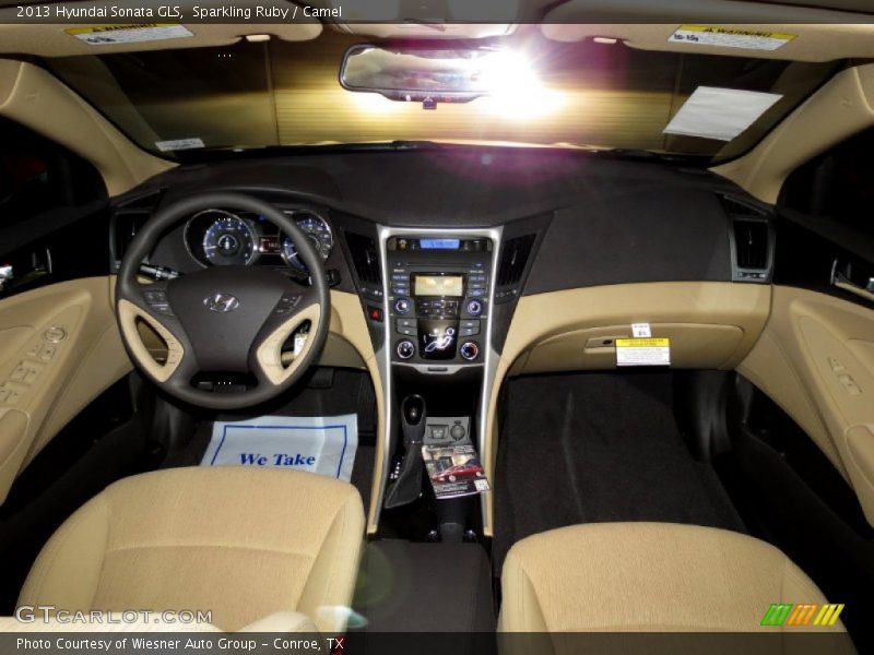 Sparkling Ruby / Camel 2013 Hyundai Sonata GLS