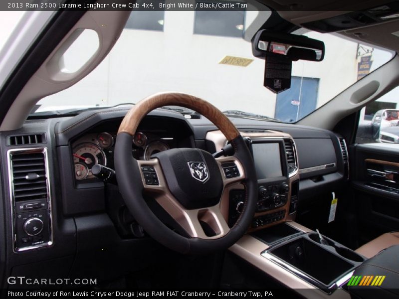 Bright White / Black/Cattle Tan 2013 Ram 2500 Laramie Longhorn Crew Cab 4x4