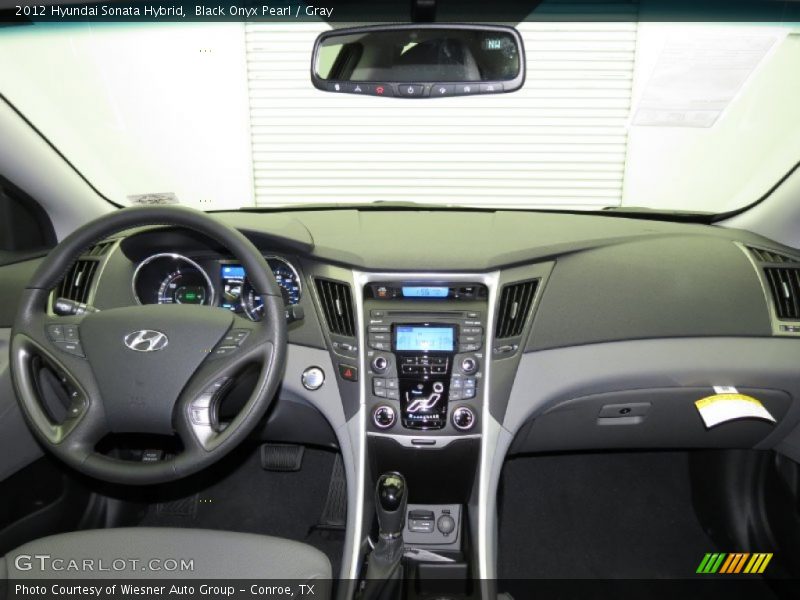Black Onyx Pearl / Gray 2012 Hyundai Sonata Hybrid