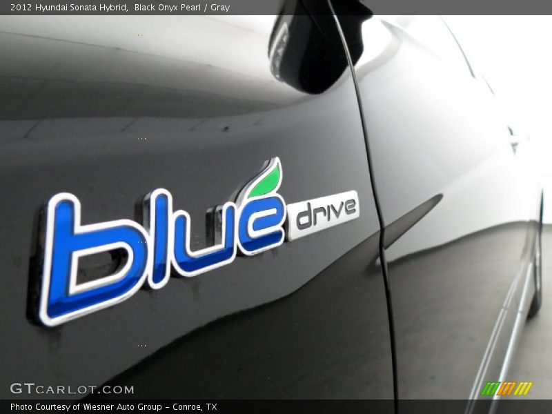 Black Onyx Pearl / Gray 2012 Hyundai Sonata Hybrid