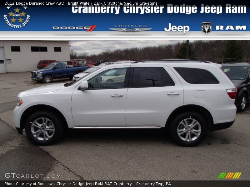 Bright White / Dark Graystone/Medium Graystone 2013 Dodge Durango Crew AWD