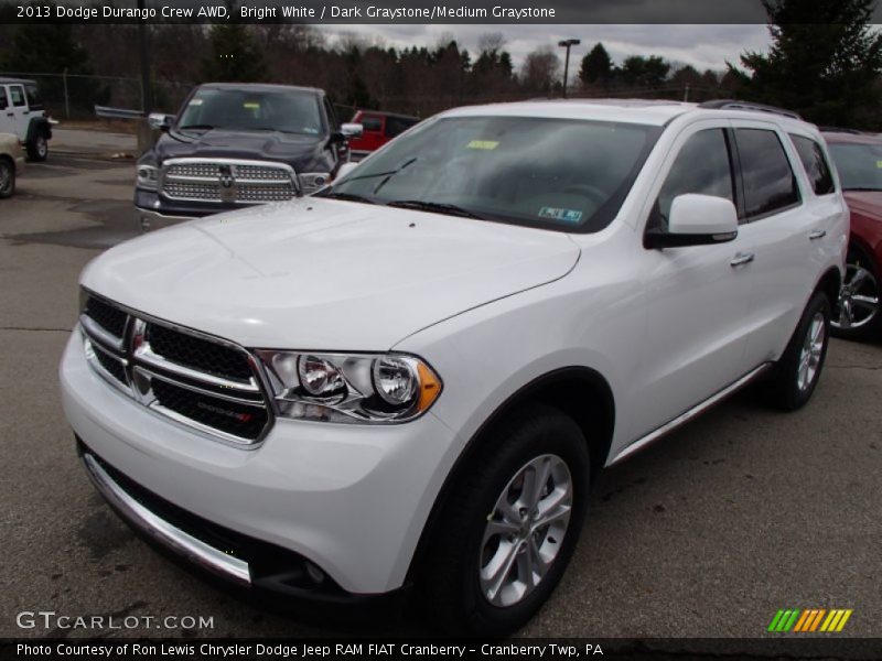 Bright White / Dark Graystone/Medium Graystone 2013 Dodge Durango Crew AWD