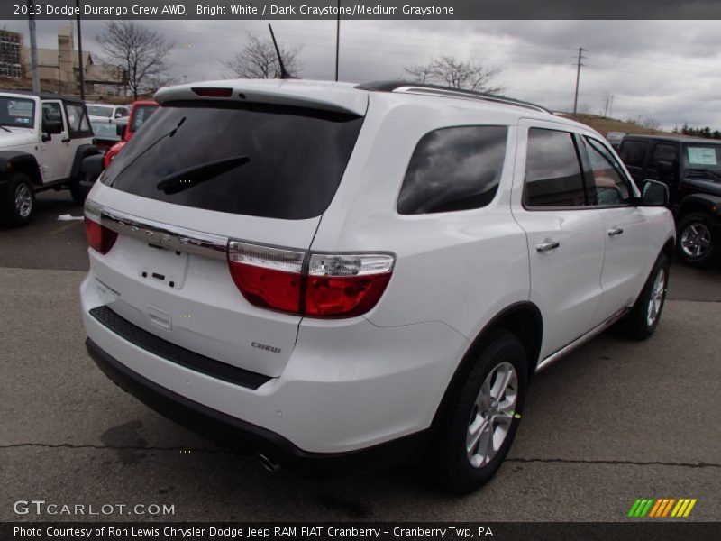 Bright White / Dark Graystone/Medium Graystone 2013 Dodge Durango Crew AWD