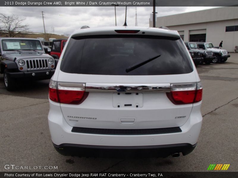 Bright White / Dark Graystone/Medium Graystone 2013 Dodge Durango Crew AWD