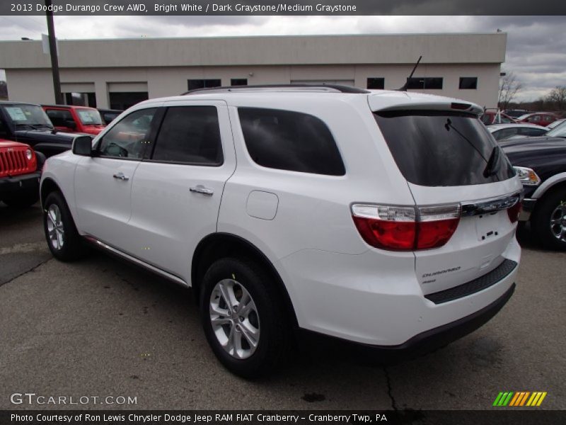 Bright White / Dark Graystone/Medium Graystone 2013 Dodge Durango Crew AWD