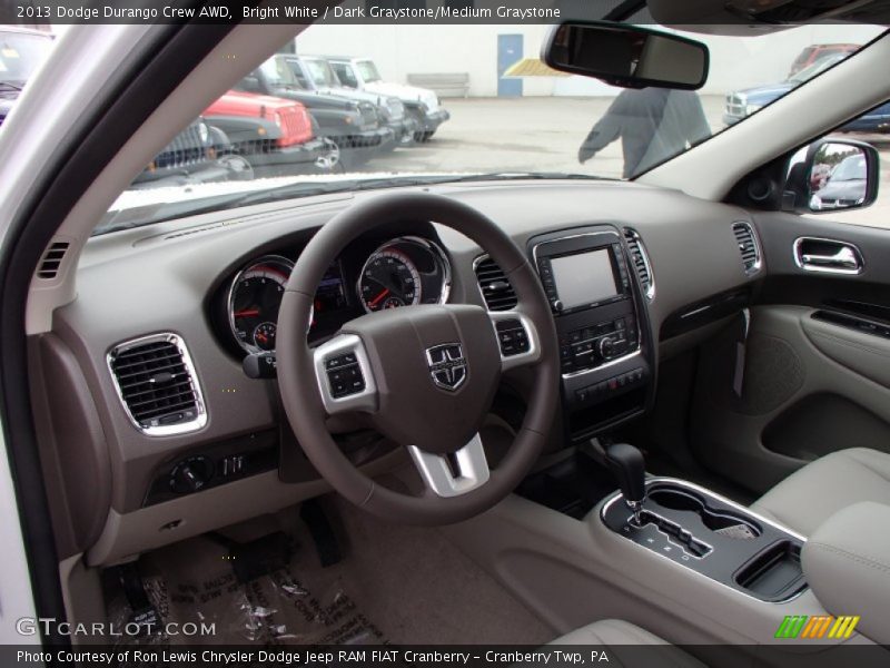 Bright White / Dark Graystone/Medium Graystone 2013 Dodge Durango Crew AWD