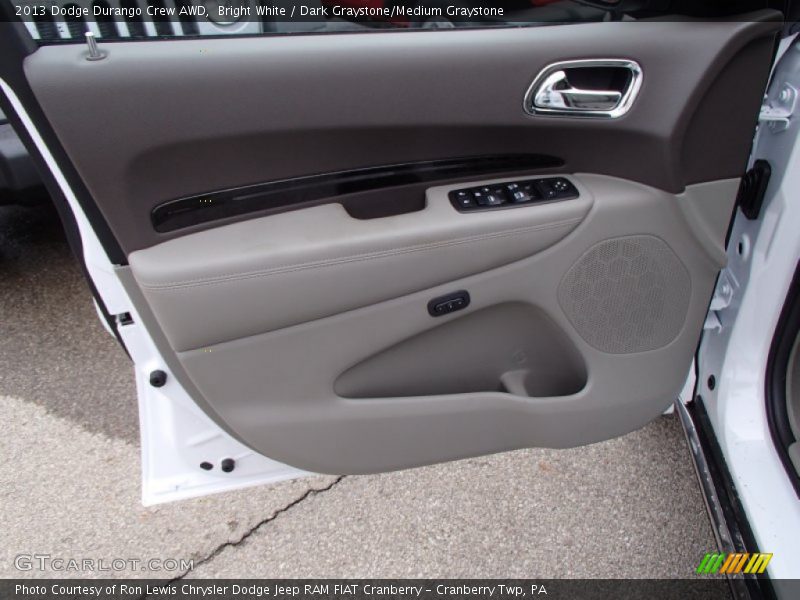 Bright White / Dark Graystone/Medium Graystone 2013 Dodge Durango Crew AWD
