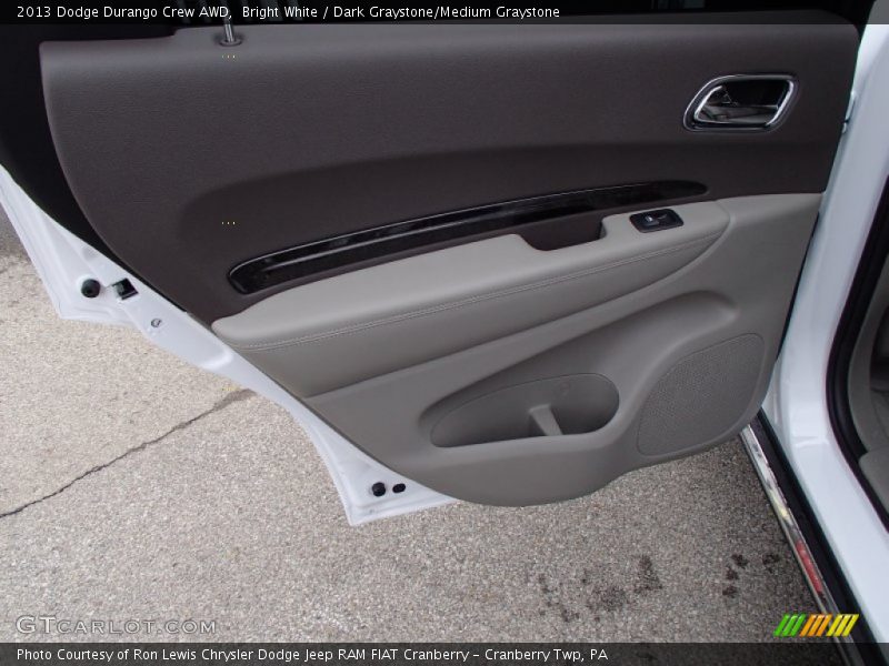 Bright White / Dark Graystone/Medium Graystone 2013 Dodge Durango Crew AWD