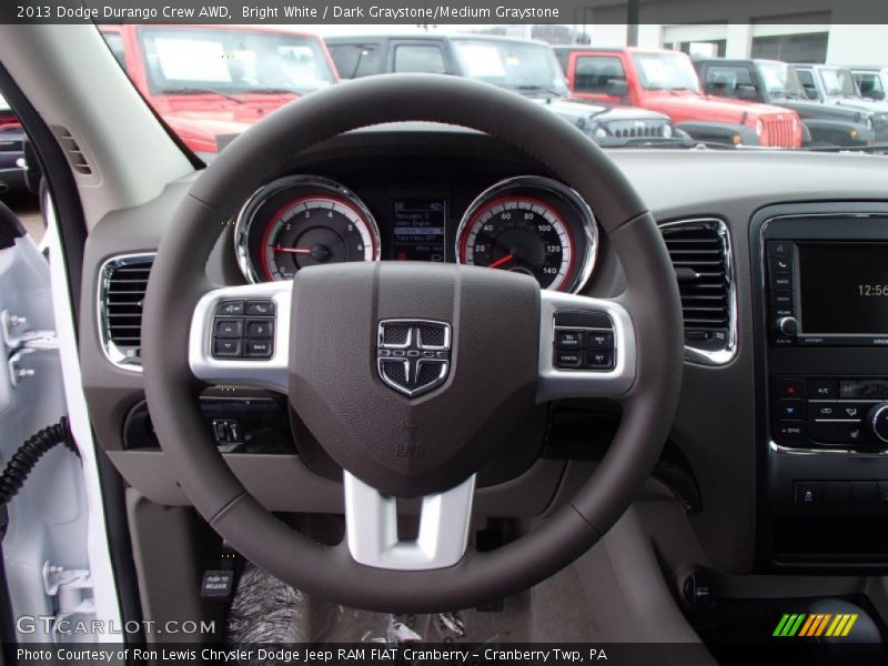 Bright White / Dark Graystone/Medium Graystone 2013 Dodge Durango Crew AWD