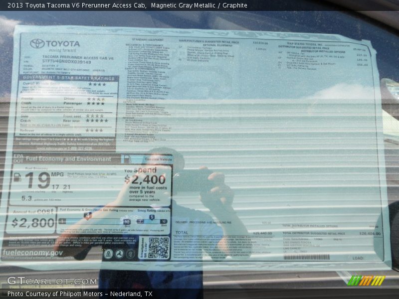 Magnetic Gray Metallic / Graphite 2013 Toyota Tacoma V6 Prerunner Access Cab