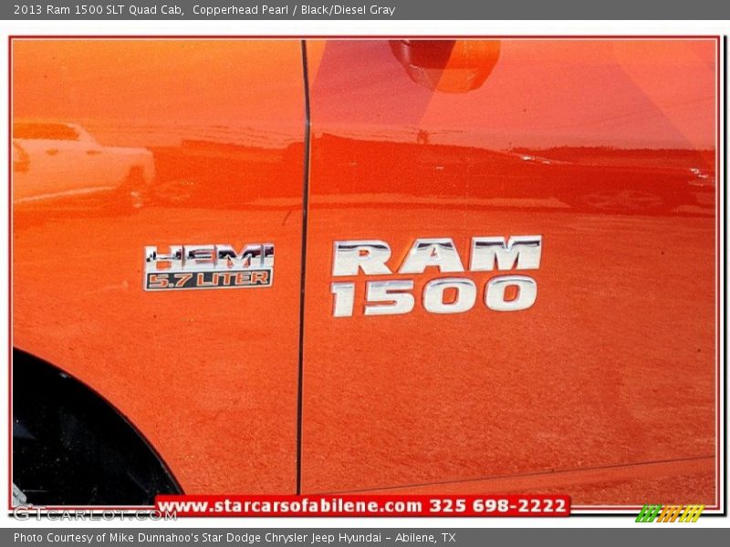 Copperhead Pearl / Black/Diesel Gray 2013 Ram 1500 SLT Quad Cab