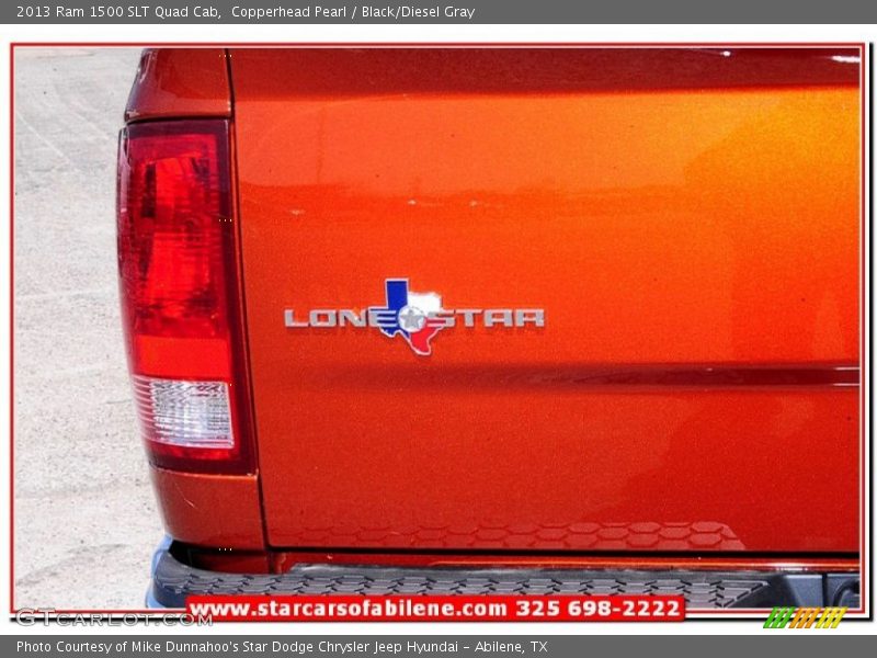 Copperhead Pearl / Black/Diesel Gray 2013 Ram 1500 SLT Quad Cab