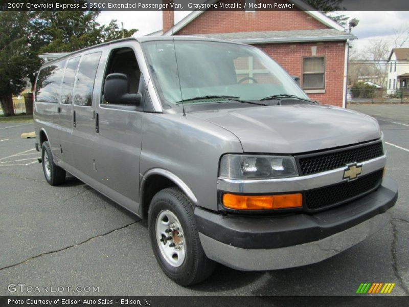 Graystone Metallic / Medium Pewter 2007 Chevrolet Express LS 3500 Extended Passenger Van